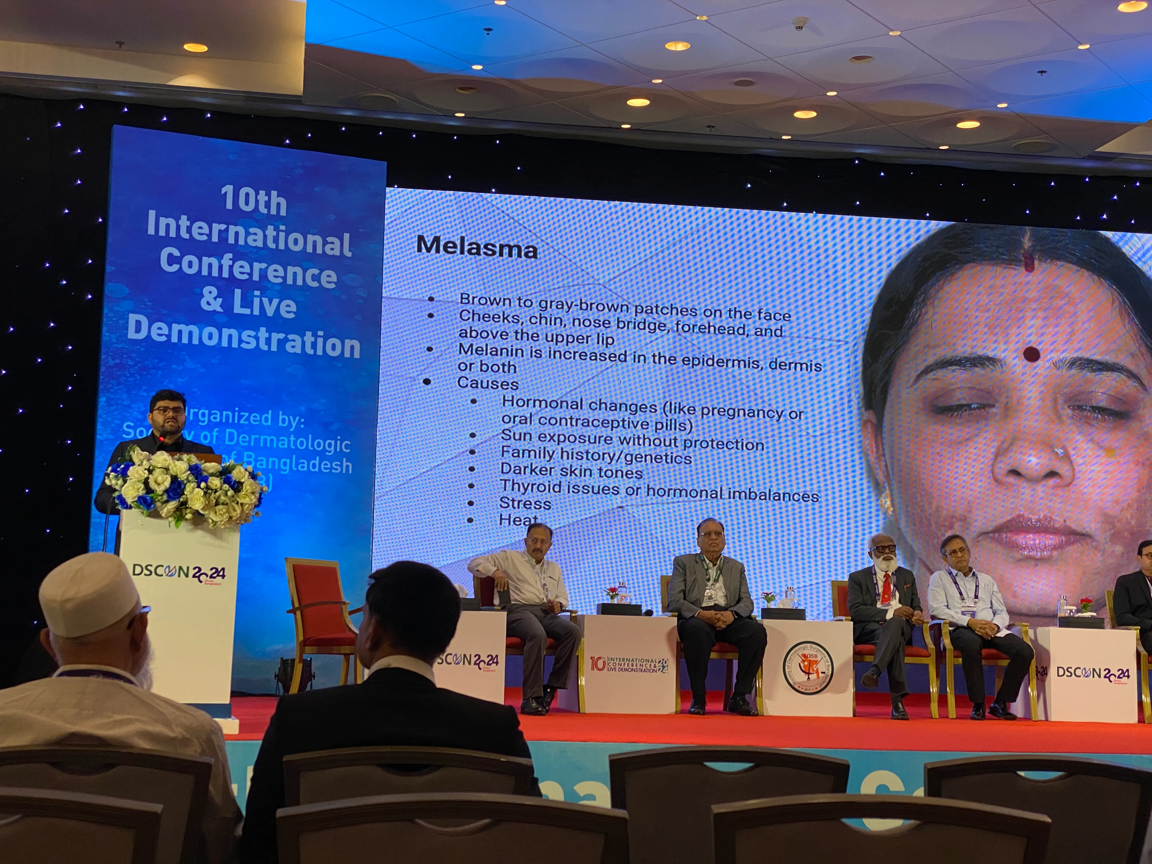 DSCON Bangladesh 2024 podium - melasma talk