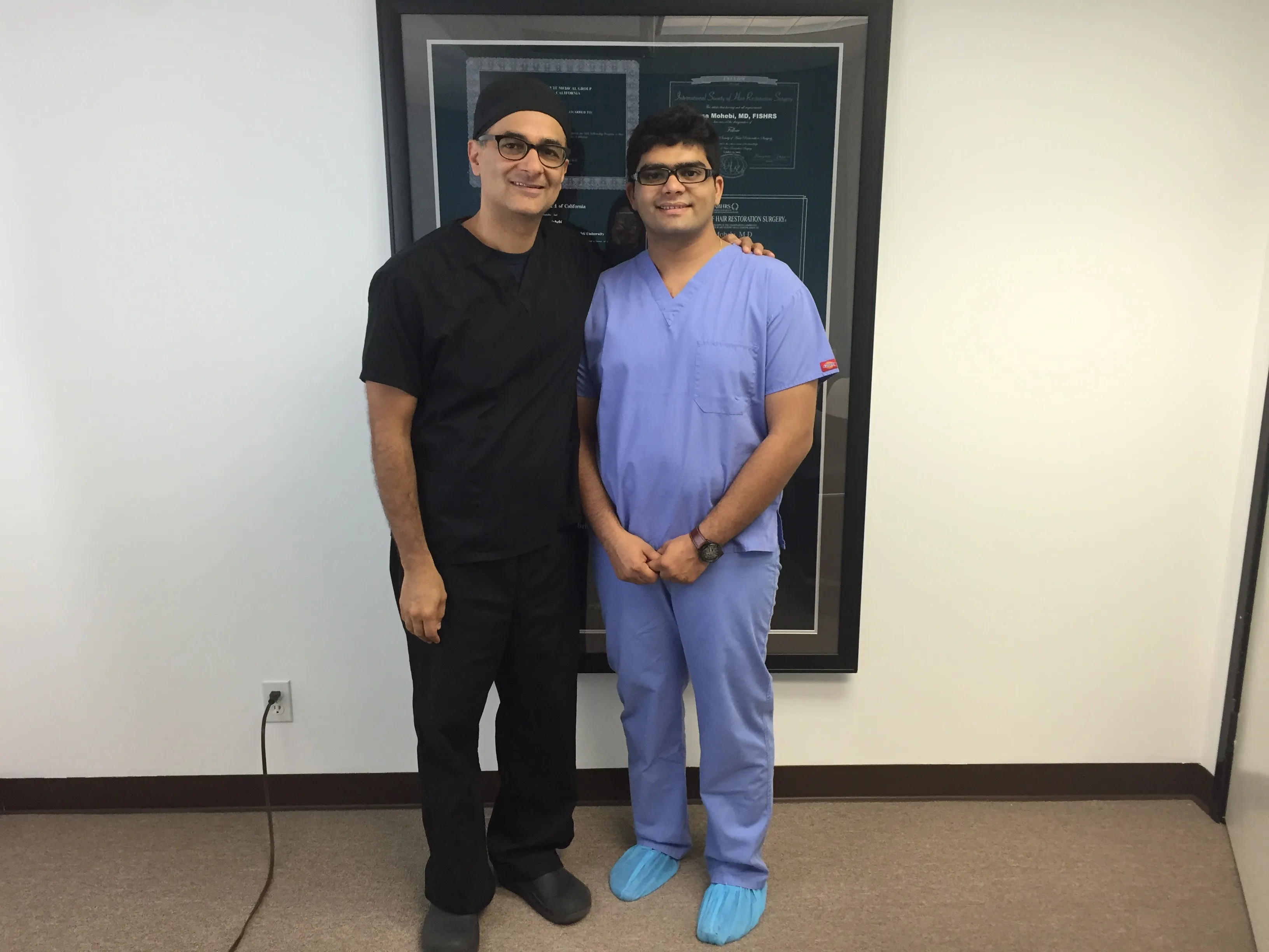 Dr Dhanraj Chavan with Dr Parsa Mohebi